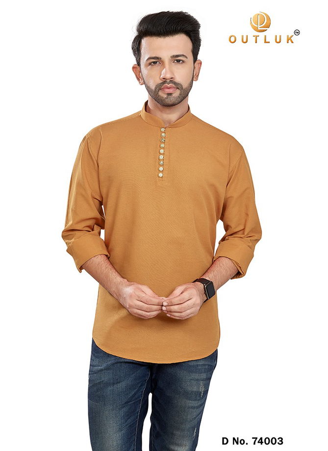 Outluk Vol 74 Mens Wear Wholesale Short Kurta Collection